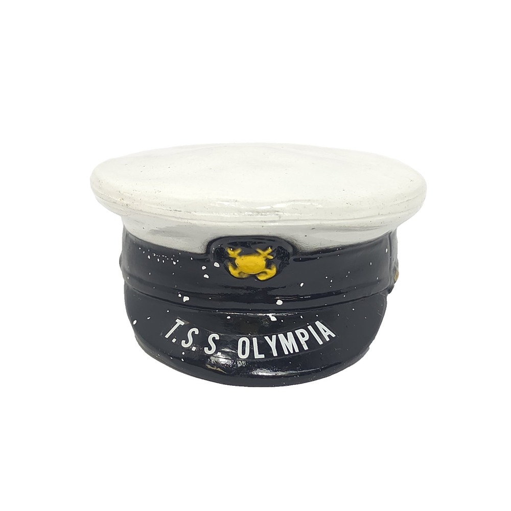 T.S.S. Olympia Ocean Liner Officer Hat Metal Loyal Prod NYC Bottle Opener